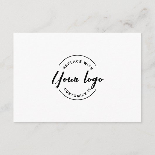 QRコードカスタムビジネスロゴ電子メール出欠 エンクロージャーカード (裏面)