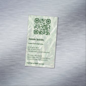 QRコードカスタムフォトグリーン芝生気に マグネット名刺 (インサイチュ)