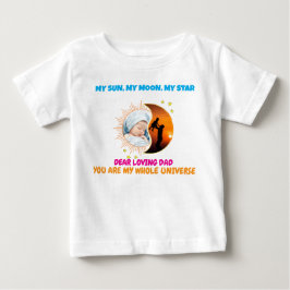 QRコードカスタムフォト父の日キッズTシャツ ベビーTシャツ