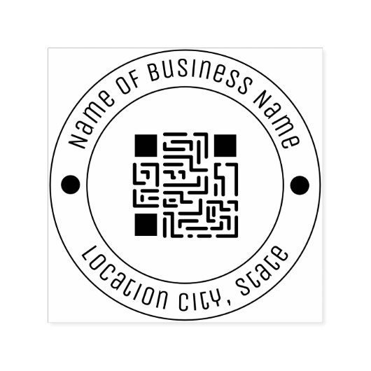 QRコードカスタムフォントゴム自己インク セルフインキングスタンプ (デザイン)