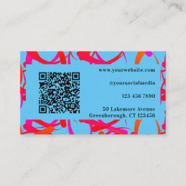 QRコードカスタムユニークカラフル抽象芸術 名刺