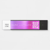 QRコードカスタムロゴエグゼクティブパープルピンク サインプレート (正面)