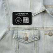 QRコードカスタムロゴ従業員磁気会社 名札 (インサイチュ)