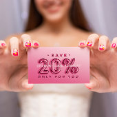 QRコードカスタムロゴ20%オフ挿入割引 名刺