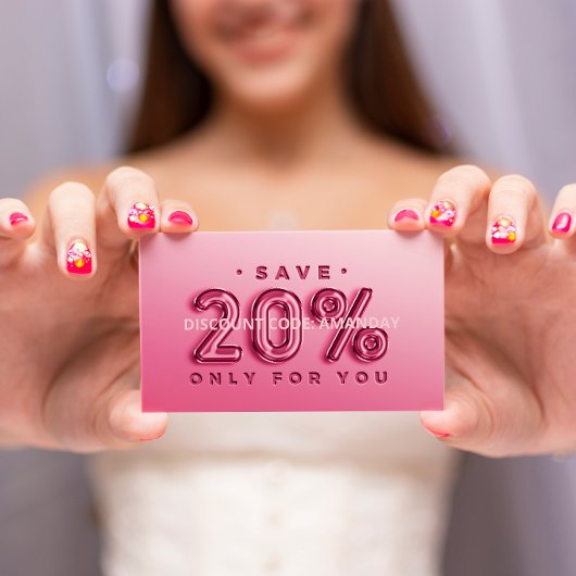 QRコードカスタムロゴ20%オフ挿入割引 名刺