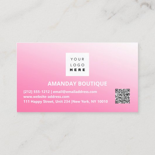 QRコードカスタムロゴ20%オフ挿入割引 名刺