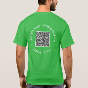 QRコードカスタム文字とカラープロモーションTシャツ Tシャツ