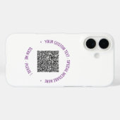 QRコードカスタム文字と色パーソナライズされた Case-Mate iPhoneケース (裏面 (横))