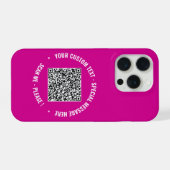 QRコードカスタム文字と色iPhoneケース iPhoneケース (裏面横)