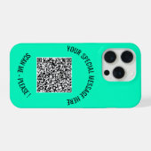QRコードカスタム文字と色iPhoneケース iPhoneケース (裏面横)