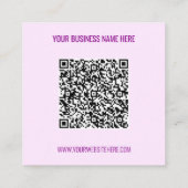 QRコードカスタム文字デザインYour Own Business Card スクエア名刺 (裏面)