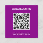 QRコードカスタム文字デザインYour Own Business Card スクエア名刺 (正面)