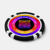 QRコードカスタム文字パーソナライズされたトランプのポーカーチップ ポーカーチップ (シングル)