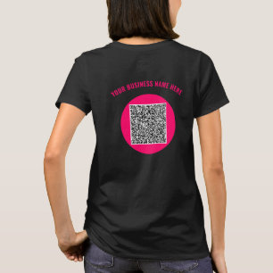 QRコードカスタム文字ビジネスTシャツあなたの色 Tシャツ