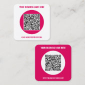 QRコードカスタム文字名刺の色の選択 スクエア名刺 (正面/裏面)