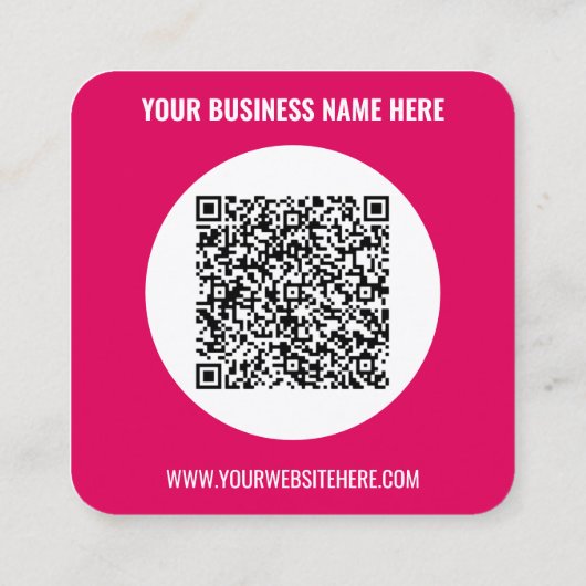 QRコードカスタム文字名刺の色の選択 スクエア名刺 (裏面)