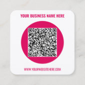 QRコードカスタム文字名刺の色の選択 スクエア名刺 (正面)