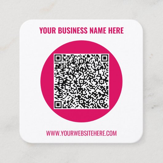 QRコードカスタム文字名刺の色の選択 スクエア名刺 (正面)