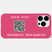 QRコードカスタム文字iPhoneケース色の選択 Case-Mate iPhoneケース (裏面 (横))