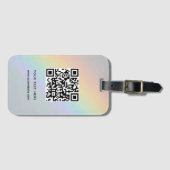 QRコードカスタムWebサイトアドレススキャンバーコード ラゲッジタグ (正面横)
