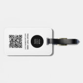 QRコードカスタムWebサイトアドレスロゴスキャンバーコード ラゲッジタグ (裏面横)