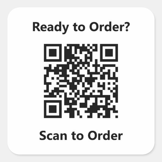 QRコードカフェ スクエアシール (正面)