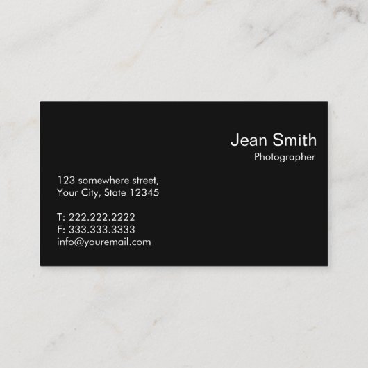 QRコードカメラマンモダンなレンズの火炎信号 名刺 (裏面)