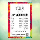 Qrコードカラフルによる絞り染めの開封時間 ウィンドウサイン (シート3)