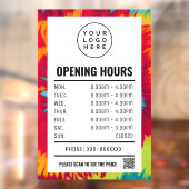 Qrコードカラフルによる絞り染めの開封時間 ウィンドウサイン (シート2)