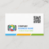 QRコードカラフルによる鮮やかな写真 名刺 (裏面)