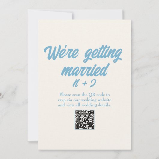 QRコードカラフルレトロ明るいおもしろいモダン結婚の 招待状 (裏面)