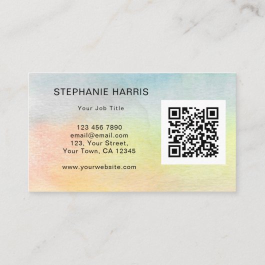 QRコードカラフル名刺 名刺 (裏面)