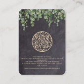 QRコードカルボードユーカリ結婚式招待状 エンクロージャーカード (裏面)