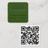 QRコードカードの正方形 スクエア名刺 (正面/裏面)