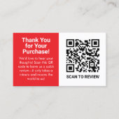 QRコードカードエンクロージャをご購入いただきありがとうございます 名刺 (正面)