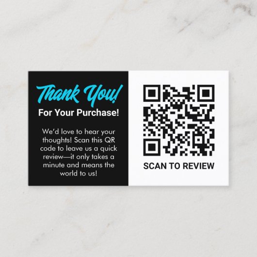 QRコードカードエンクロージャをご購入いただきありがとうございます 名刺 (正面)