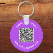 QRコードキーチェーンカスタム文字 – 色の選択 キーホルダー (正面)