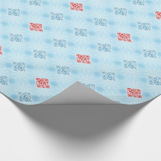 QRコードギークのクリスマスの新年の包装紙 ラッピングペーパー (角)