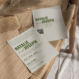 QRコードクラッシー明伝統的るいカラフル結婚の 招待状