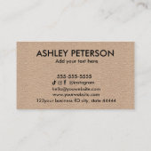 QRコードクラフト紙 |ソーシャルメディアカスタムロゴ 名刺 (裏面)