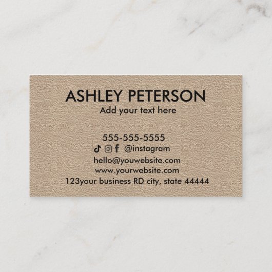 QRコードクラフト紙 |ソーシャルメディアカスタムロゴ 名刺 (裏面)