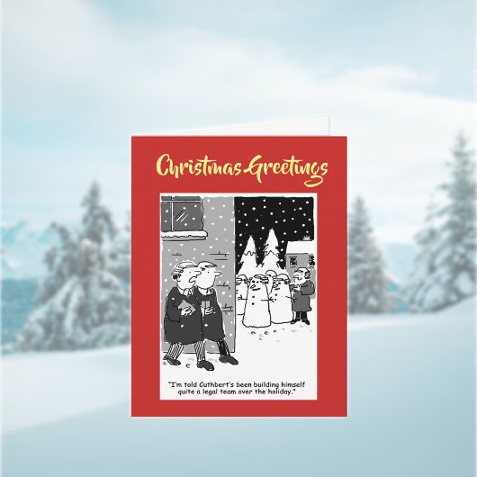 QRコードクリスマス付き法律法廷マンガ シーズンカード