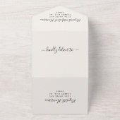 QRコードクリーム結婚披露宴の後の幸せな時間 オールインワン招待状 (外側)