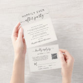 QRコードクリーム結婚披露宴の後の幸せな時間 オールインワン招待状 (貼ってはがせる)