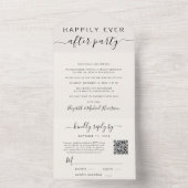 QRコードクリーム結婚披露宴の後の幸せな時間 オールインワン招待状 (内側)