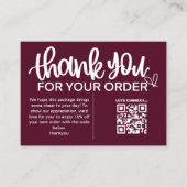 QRコードクーポンを挿入 名刺 (正面)