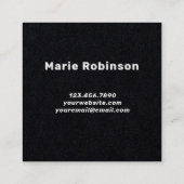 QRコードクール白黒レトロGroovy スクエア名刺 (裏面)