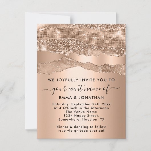 QRコードグリッターバラ縁ど赤面 (正面)