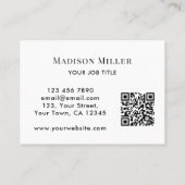 QRコードグリーンモダンリー 名刺 (裏面)