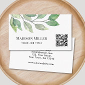 QRコードグリーンモダンリー 名刺